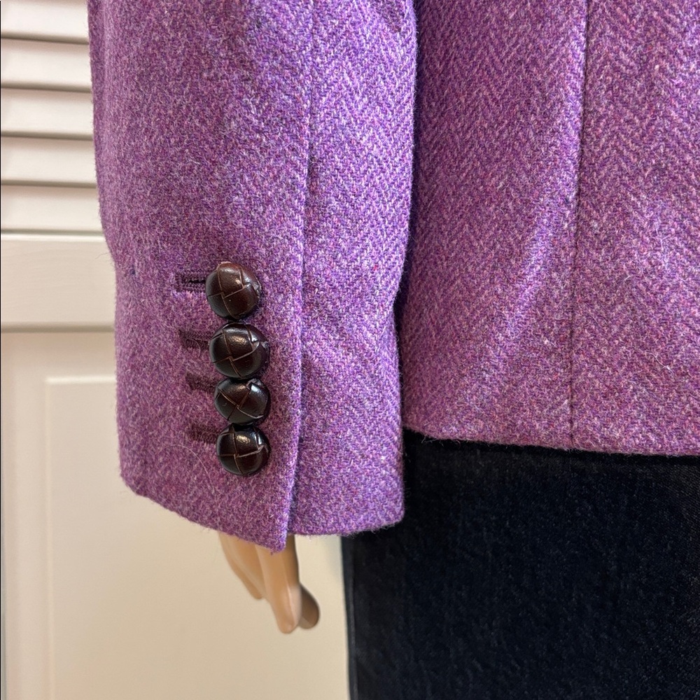 J. Crew Purple Wool Blazer Size 10 - Picture 9 of 11